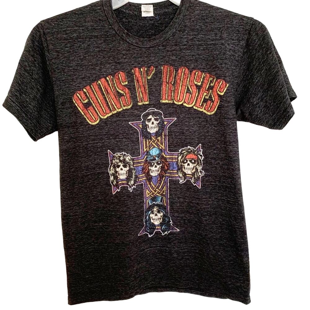 Guns N' Roses Black Cross Graphic Band Tee Small